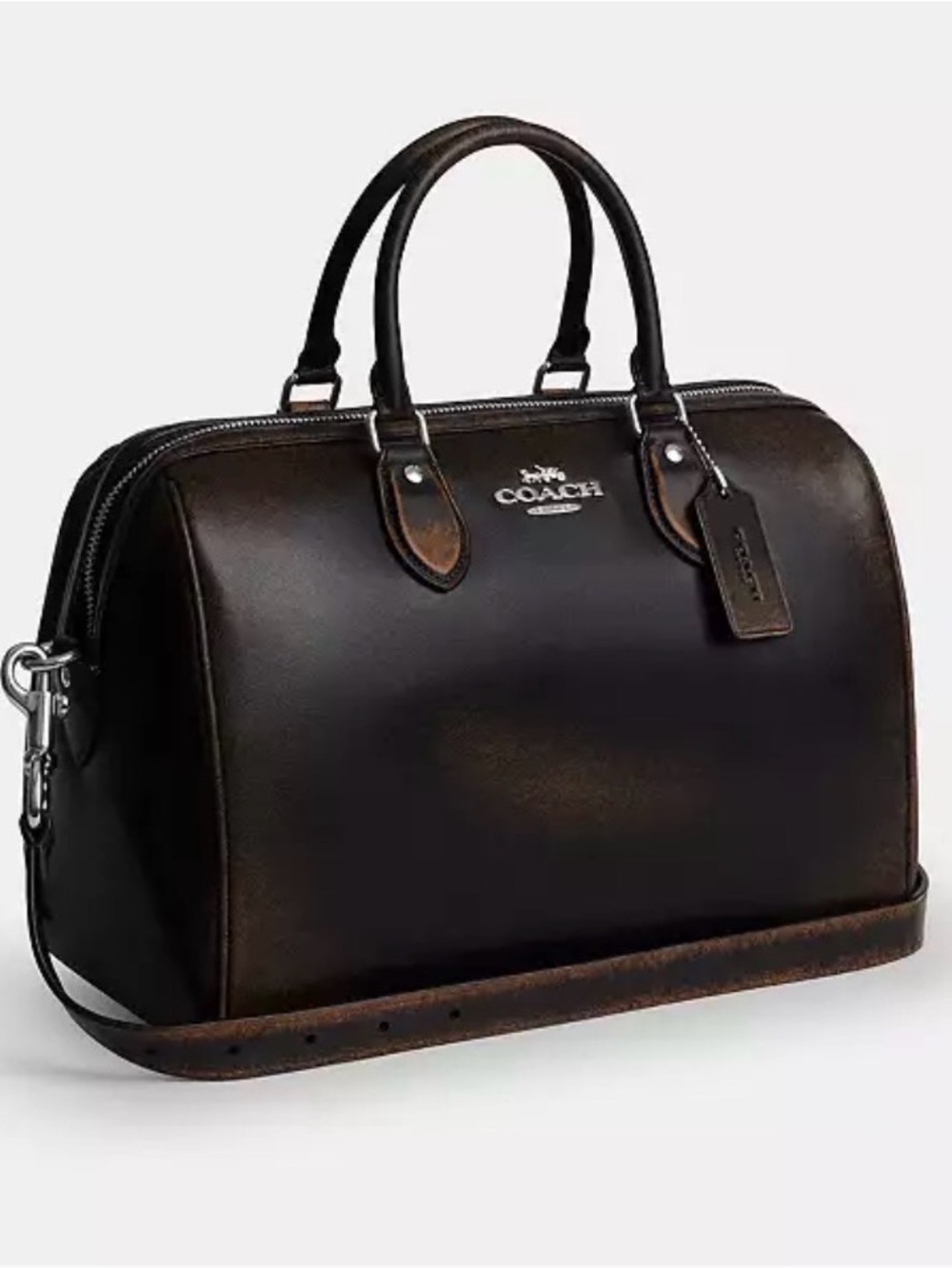 COACH Rowan Large Satchel Bag in Loved Leather